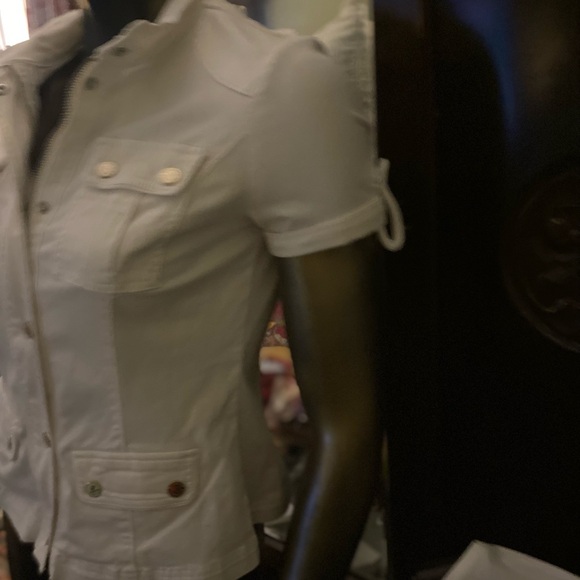 White House Black Market White Utility Jacket top - Picture 3 of 5